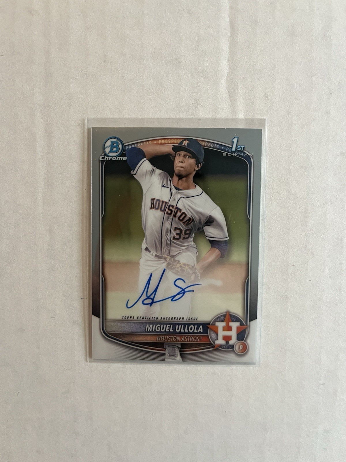 2025 Bowman Chrome Prospect Autographs Miguel Ullola 1st Auto RC Astros #CPA-MU