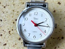 Vintage Timex Silver  Womens Classic Stretch ...