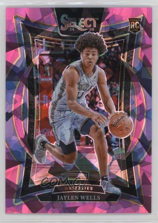 2024 Select Concourse Pink Cracked Ice Prizm 95/99 Jaylen Wells Rookie RC 0kv0