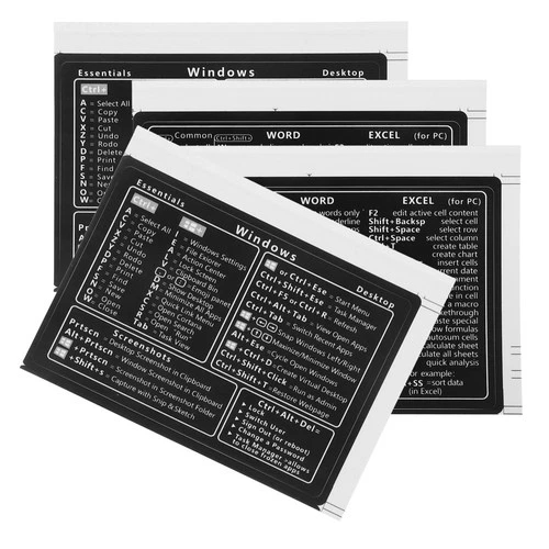  4 Sheets Keyboard Tasten Aufkleber Tastaturaufkleber Laptop-Aufkleber