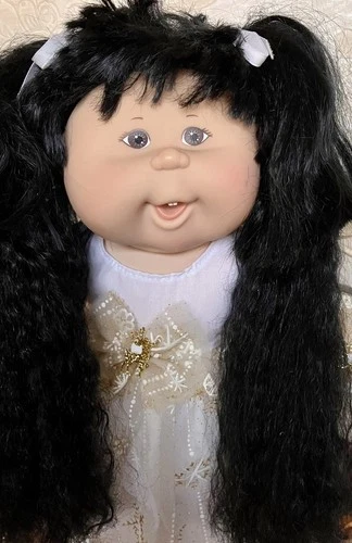 Cabbage Patch Doll Kid PLAYALONG Girl  RARE ASIAN SILK HAIR Tulle Dress Was225.0