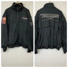 Triumph Motorcycles Triple Connection XL Black Embroidered Patches Jacket Vest