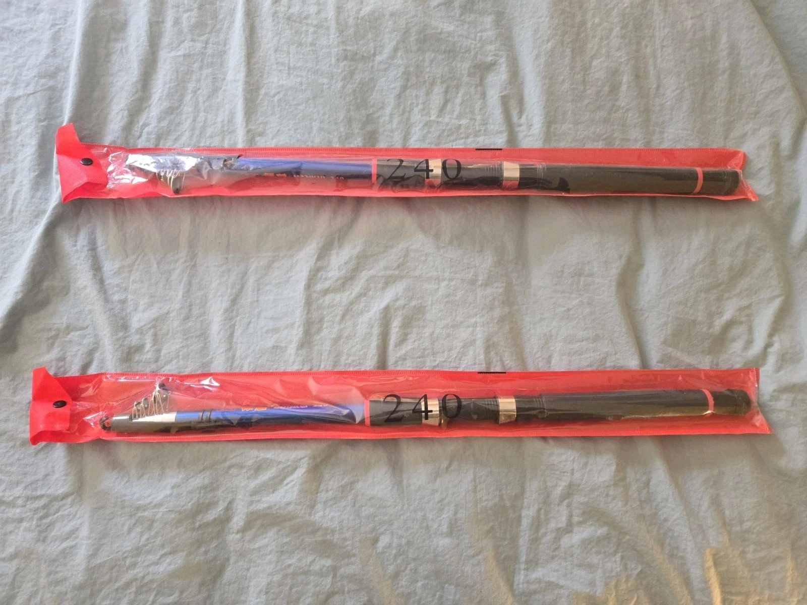 2 Telescoping Fishing Rods - 7'8" NEW