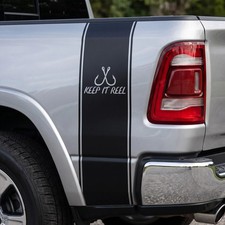 Keep It Reel Bed Stripes For Dodge Ram 1500 Fishing Truck Decals Set Of 2