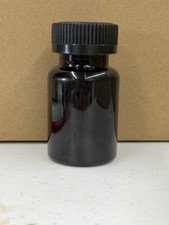 Lot of 20 NEW Black Plastic Prescription Pill Bottles w/ Child-Resistant Caps