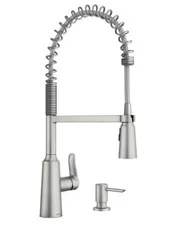 Edwyn 87807SRS One-Handle Pre-Rinse Spring Pulldown Kitchen Faucet