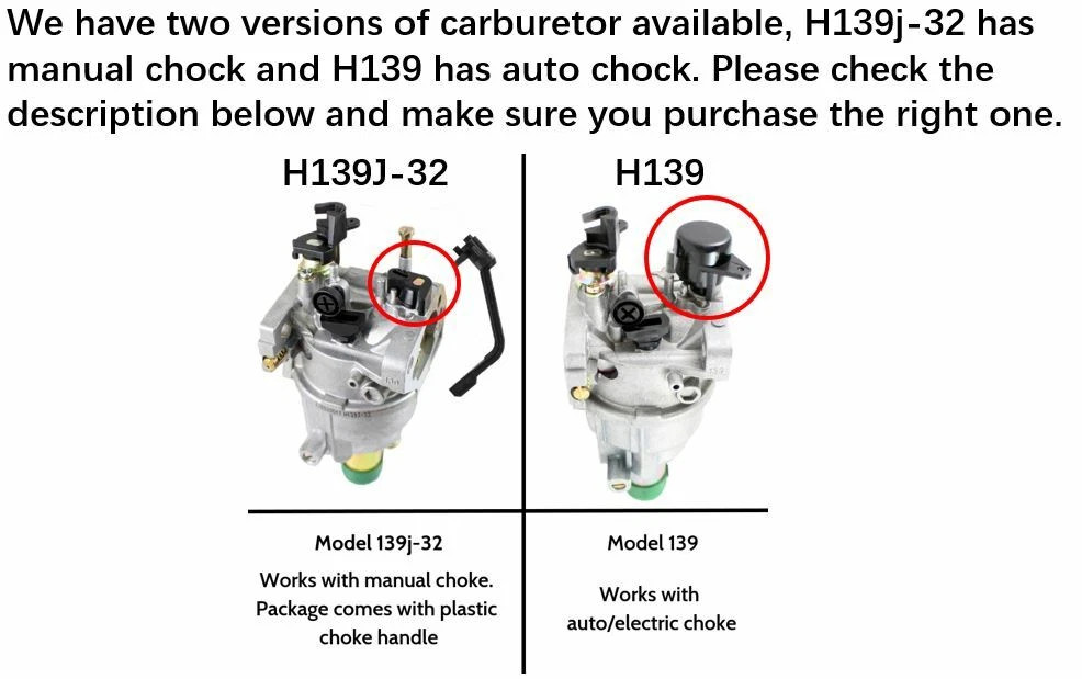 For Harbor Freight Predator 5500 6500 7000 8750 13HP Generator Carb Carburetor..