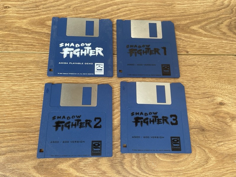 Shadow Fighter Commodore Amiga Vintage Game Disk Bundle - Disks Only - Untested