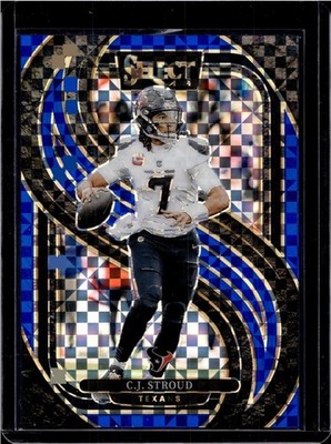 2024 Panini Select #128 C.J. Stroud Blue Prizm #/175