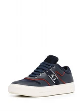 Salvatore Ferragamo Men's Borg Logo Low-Top Sneakers Blue