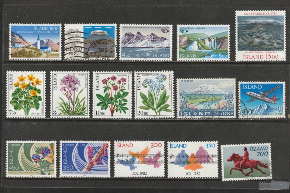 Iceland: Postage Lot 120 (1972-86 - VF - MNH & U) 2025 Scott Catalog Val. $76.45 - Image 2 of 4