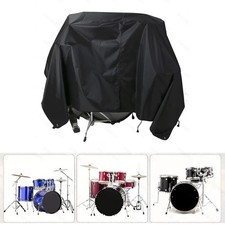 Large Capacity Drum Set Cover in Black Provides Reliable Protection Outdoors