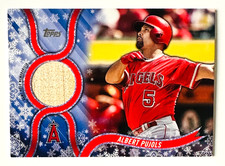 2018 Topps Holiday Mega Albert Pujols Game Used BAT Card Angels Legend!