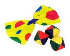 JUMBO BOW TIE SPOOTY POLKA DOT FANCY DRESS ACCESSORY CLOWN  FANCY PARTY NIGHT