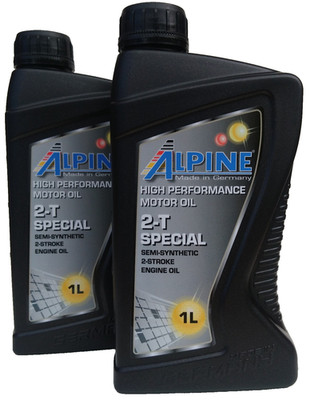(10,80 /L) 2x 1 Liter ALPINE  Zweitaktöl 2-T Special Motorenöl teilsynthetisch