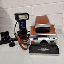 Polaroid SX-70 Alpha 1 Land Camera  Acme Lite Flash 170s Vintage Untested