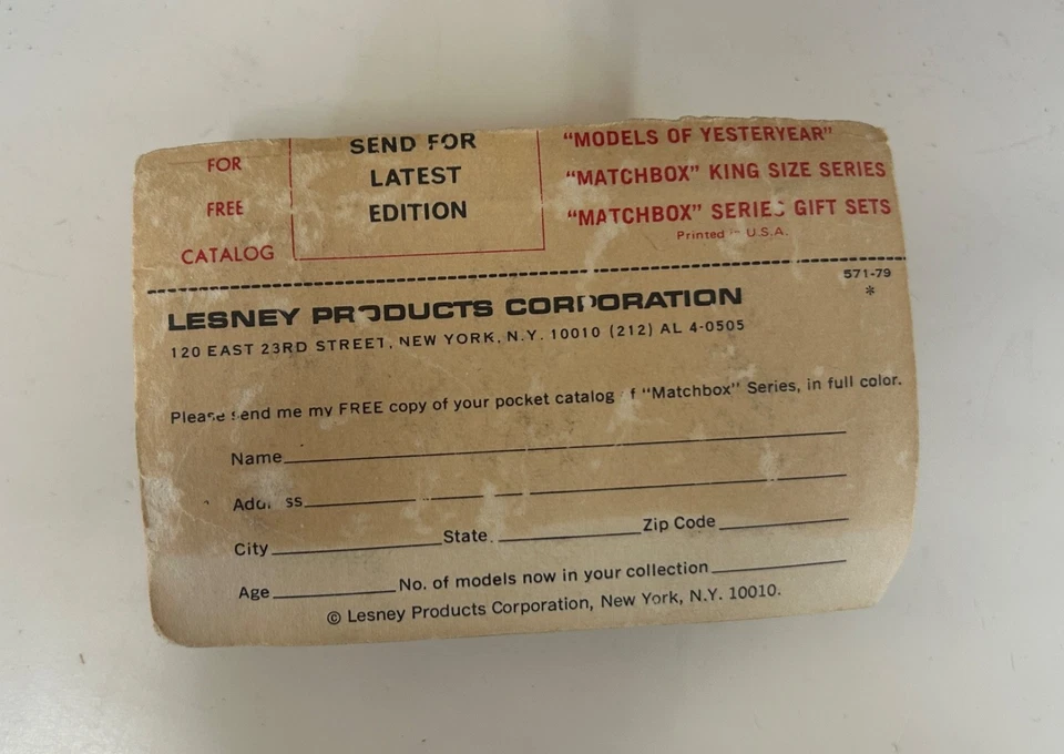 1971 MATCHBOX SETRA COACH NO. 12 YELLOW - SEALED IN CUT BLISTER *READ DESCRIP* - Image 3 of 4