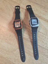 2 Casio 3239 W-96H Mens Watch 36mm Alarm Chrono 50M Illuminator WORKING