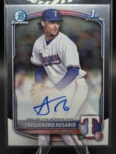 Topps 2025 Bowman Chrome Alejandro Rosario Rookie Auto Texas Rangers CPA-ARO