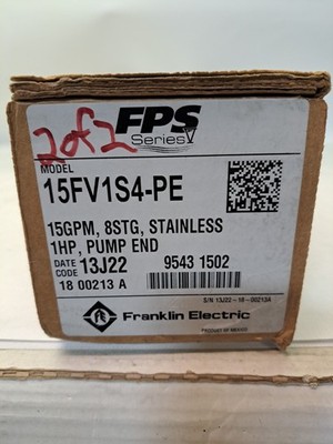 Franklin Electric 15FV1S4-PE 1HP Submersible Pump End   NEW, damaged box