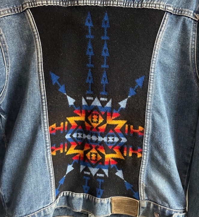 Pendleton Eagle Denim And Blanket Wool Insert Jea… - image 3
