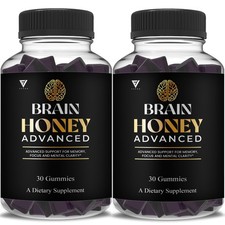 2 Pack Brain Honey Advanced With Manuka Honey, Brain Honey Gummy 60 Gummies