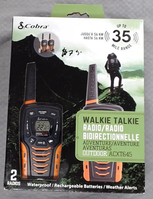 Cobra ACXT645 35 Mile Range Walkie Talkies Two Way Radios