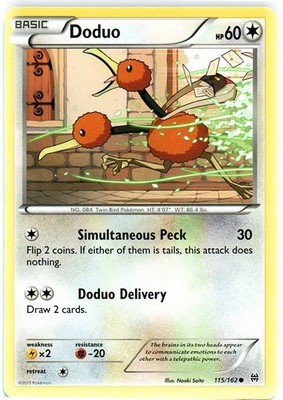 Doduo - 115/162 - Common - Lightly Played