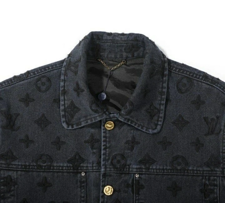 LOUIS VUITTON（LV） Louis Vuitton Giacca Uomo Denim Logo Grigio Nero Tg L