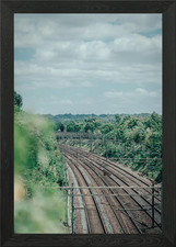 Poster arte da parete incorniciato binari treno quadro stampa su tela