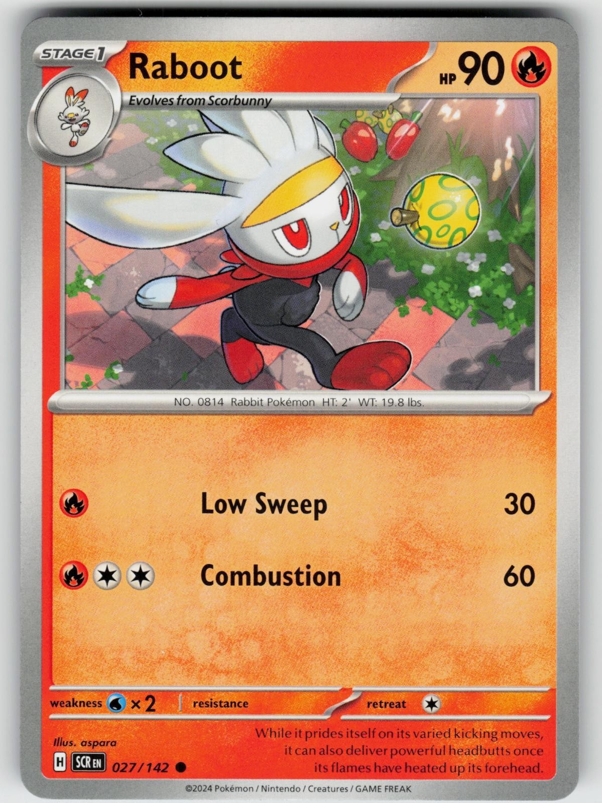 Raboot 27/142 Stellar Crown Pokemon Common Near Mint
