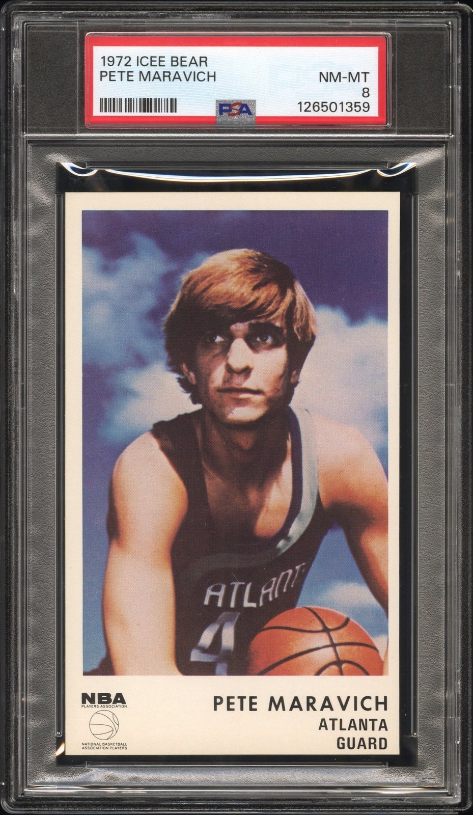 1972 ICEE BEAR PETE MARAVICH PSA 8