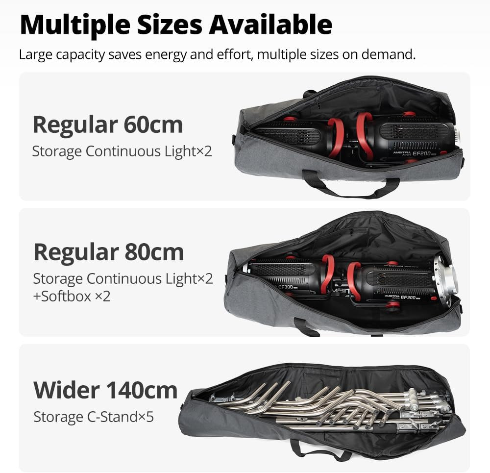 Widened Version Tripod Carrying Case Bag 21/25/31/39/43/47/51/55/ for Light Stan