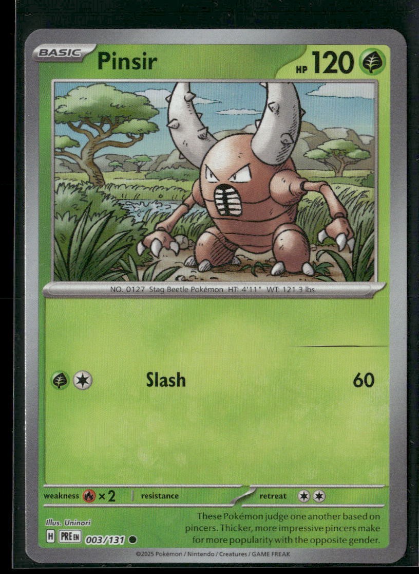 Pinsir (Master Ball Pattern) Holo Common SV: Prismatic Evolutions 003/131 NM