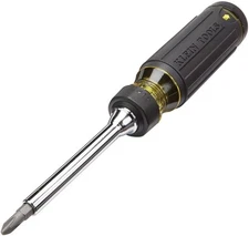 Klein Tools 32305 Multi-bit Ratcheting Screwdriver, 15-in-1 Tool Black/Yellow 