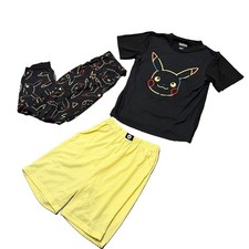 3 Piece Pokemon Graphic Print Pattern Boys Size 6/7 Pajama Set
