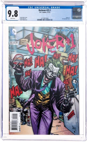 Batman #23.1 (2013) 3-D Lenticular Joker #1; Jason Fabok CGC 9.8 Graded Comic