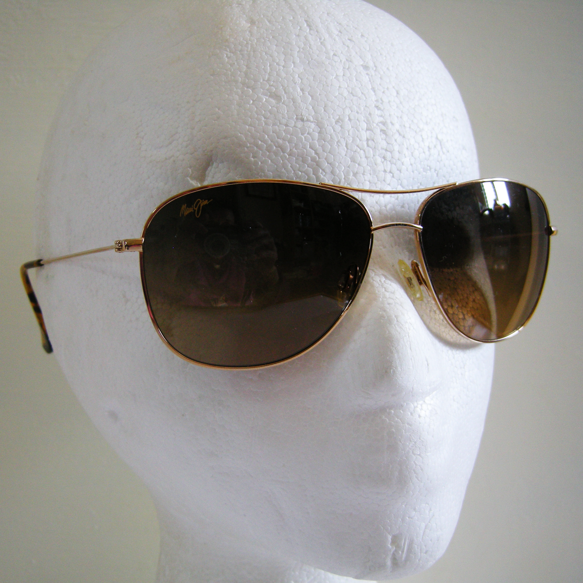 Maui Jim CLIFF HOUSE Polarized Gold Aviator Sunglasses MJ 