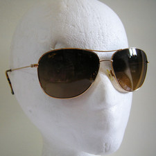 Maui Jim CLIFF HOUSE Polarized Gold Aviator Sunglasses MJ-247-16 NO CASE Japan