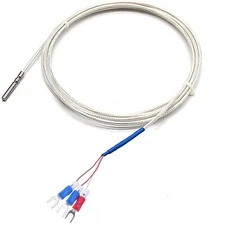10xPT100 RTD Temperature Sensor Probe 200cm (6.6ft) Three-wire System BRAND NEW!