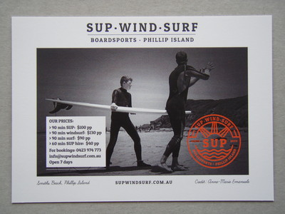 Sup Wind Surf Boardsports Phillip Island Supwindsurf Leaflet Postcard