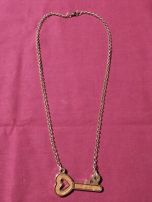 Pink Zebra Key Necklace 20in