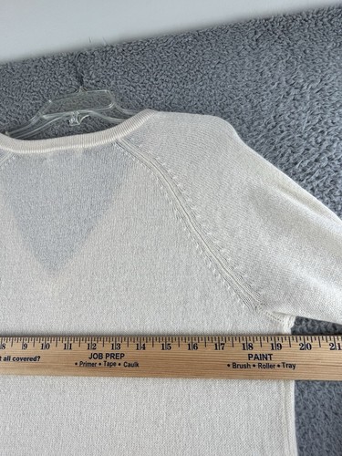 Equipment Femme Sweater Womens Small Ivory 100% Cashmere V Neck Quiet Luxury - Picture 5 of 9
