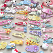 21 pezzi fermagli per capelli ispirati a Sanrio Hello Kitty Kumoni Cinnamoroll PomPompurin