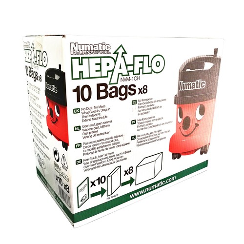 Genuine Numatic Henry / Hetty / Charles / James Hepaflo Dust Bags. Case