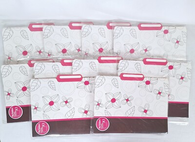LOT OF 30 Pink Brown Floral File Decorative Folders