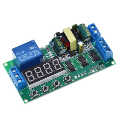 AC 85-220V Converter Multifunction Self-lock Relay PLC Cycle Delay Time Switch