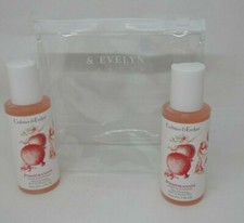Crabtree Evelyn Pomegranate Skin Cleansing Shower Gel Lot of 2 Travel Case