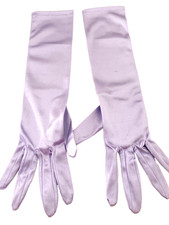 Vintage Gloves Purple Nylon Women's 15" Long One Size