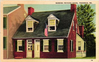 Vintage Postcard- Barbara Fritchie House, Frederick, MD. Early 1900s